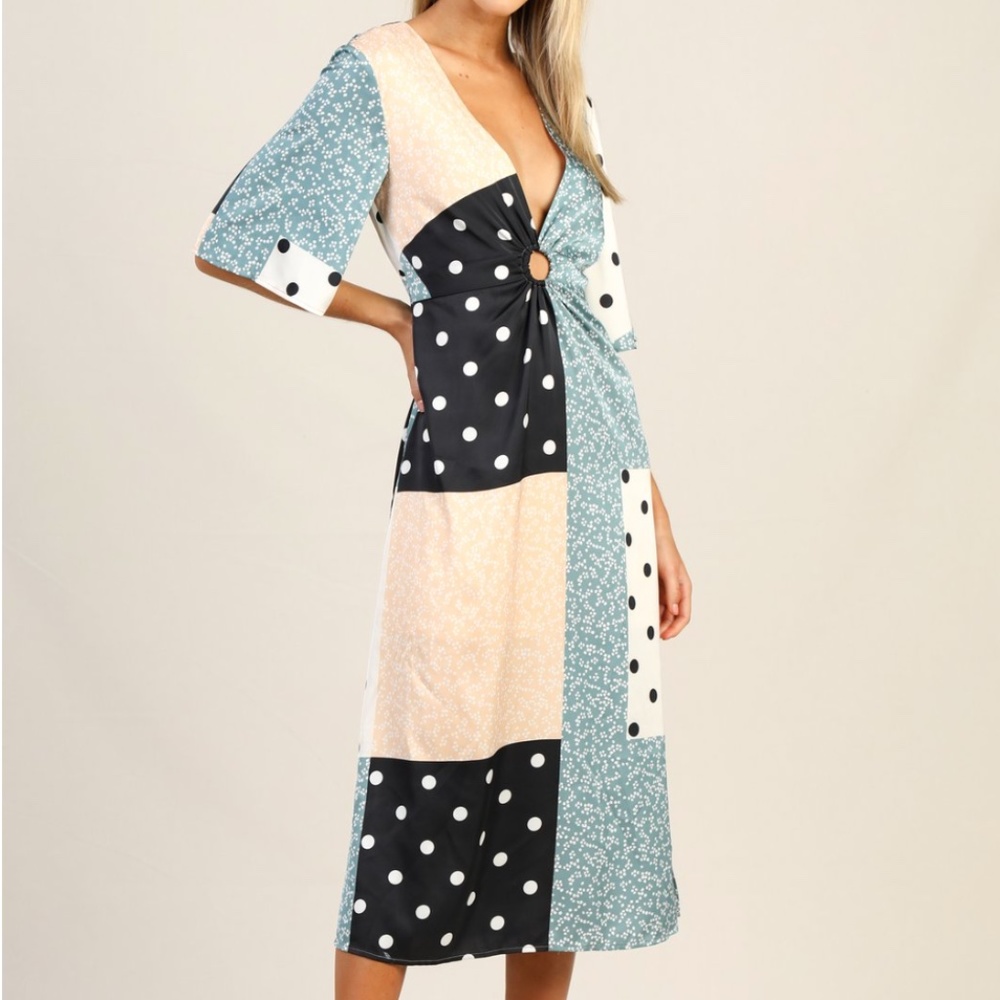 Mixed Media Kimono Dress